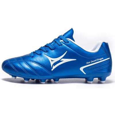 Entraînement sur herbe Hommes Chaussures de Football Extérieur Rapide Crampons de Terrain de Football Société Crampons Af Chaussures de Football Baskets Professionnelles Match 35 blue