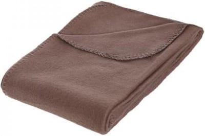Plaid - Taupe Kleurige plaid - fleece plaid - 125 X 150 CM - Zomer dekentje - Taupe - Fleecekleedje