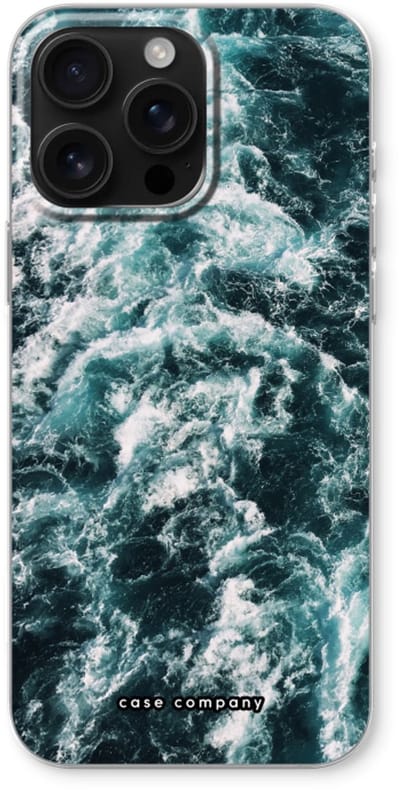 Case Company® - Hoesje geschikt voor iPhone 16 Pro Max hoesje - Zee golf - Soft Cover Telefoonhoesje - Bescherming aan alle Kanten en Schermrand
