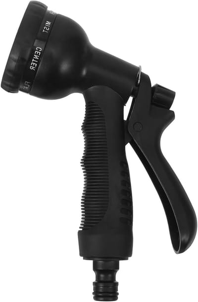 Slang Sproeier - Waterpistool Mondstuk - Tuin Besproeien - Arbeidsbesparende Gesp - 19 x 12 x 6 cm - Zwart