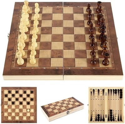 Solacis Magnetisch schaakspel - Magnetisch schaakbord - Reis schaakspel - Schaken - Schaakspel - Must have!