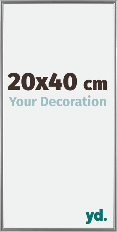 Your Decoration - Fotolijst 20x40 cm - Kunststof - Zilver Hoogglans - Evry
