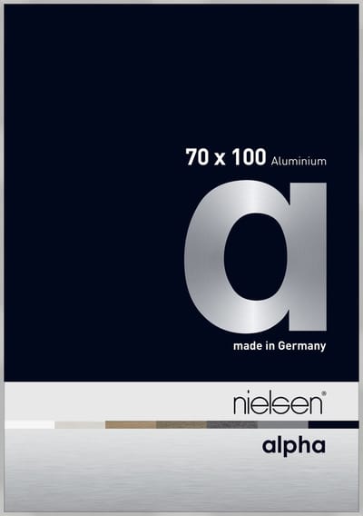 Nielsen Alpha Aluminium Wissellijst Frosted Silver 70x100cm