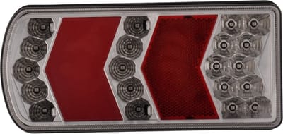 Achterlicht - Glotrac - LED - links - 230x105x40 mm - inclusief mistlamp en reflector
