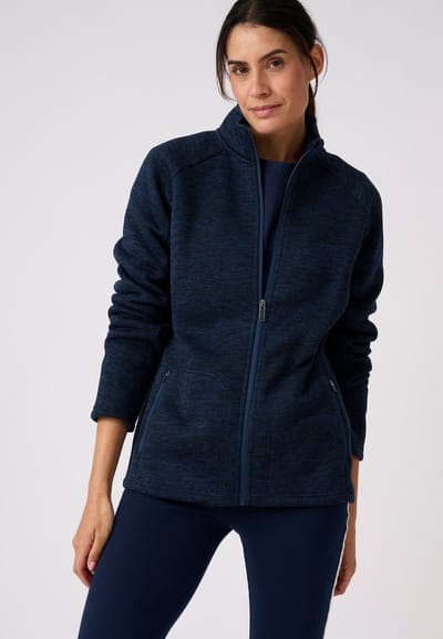 Damart - Jack ritssluiting tricot jersey fleece voering in Thermolactyl - Dames - Blauw - XS