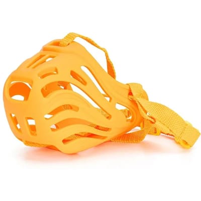 Verstelbare Hondenhalsband Zacht Siliconen Ademend Gaas Sterke Mand Kleine&Grote Hond Mondkorven Huisdier Trainingsaccessoires 103x91x88mm
