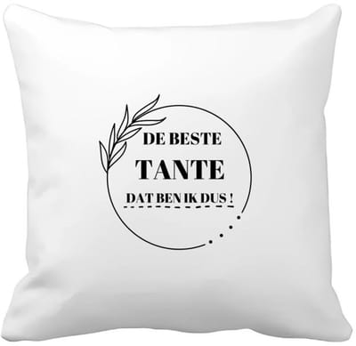 Akyol - de beste tante dat ben ik dus Kussen hoes - Tante - de beste tante - liefste tante - verjaardag - cadeau - kado - bedankje - geschenk - 40 bij 40 cm