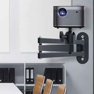 Opvouwbare projector houder - Plafondbeugel projector - Ruimtebesparend ophangen - 360 graden rotatie - Drie armen 60cm - Zilver