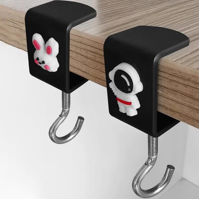 Verstelbare tafelhaken, 2 stuks, roestvrijstalen tafelclips, handtas houder, tafelaccessoires, stevige tafelbevestiging, multifunctionele tafelstandaard