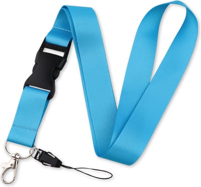 Travel Cords - keycord lichtblauw - met handig kliksysteem - stevig lanyard - sleutels en telefoon - met telefooncord - sleutelkoord - afneembaar systeem
