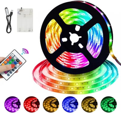 HEZIVO® LED Strip Batterij - Ledstrip Oplaadbaar - Verlichting - Met Afstandsbediening - 2 m
