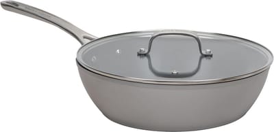 Grote Koekenpan 28 cm met Deksel - Antiaanbak - Geschikt voor Alle Warmtebronnen