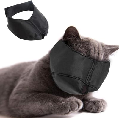 SnelShoppen - Kat Muilkorf Nylon Muilkorf voor Katten Anti-Bijten en Krabben Maat M Duurzaam en Comfortabel voor Nagels Knippen en Wassen