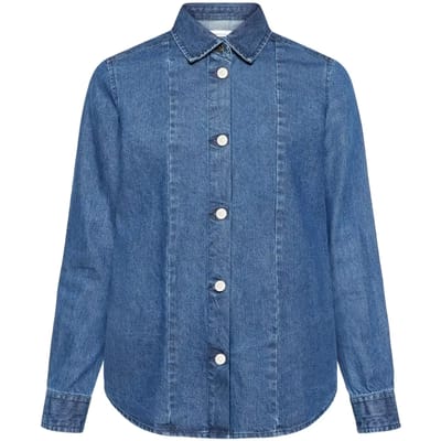 Dames denim shirt met lange mouwen KnowledgeCotton Apparel GOTS/Vegan