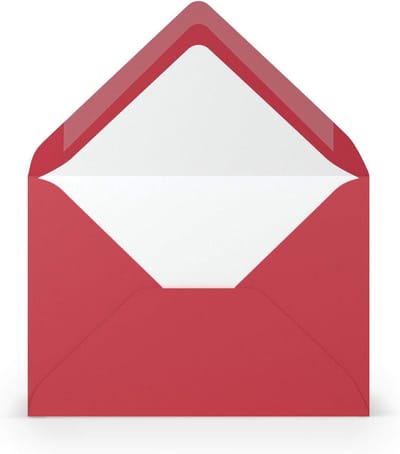 Rode Ribbelenveloppen C6 Zonder Venster - 100 g/m² Puntflap