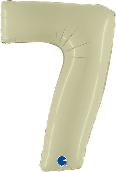 Folieballon Cijfer 7 Satin Olive green - 100 cm