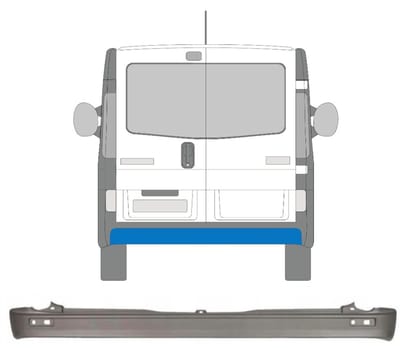 Achterbumper voor Opel Vivaro 2001-2014