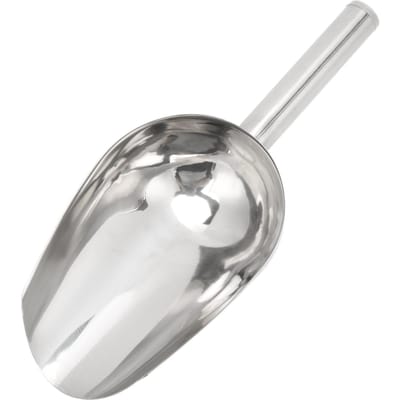 Pelle pour Aliments pour Animaux Acier Inoxydable Cuillère à Nourriture pour Chien Manche Long Cuillère d'Alimentation pour Chiens Chats white