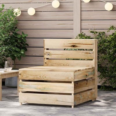 Houten tuinbank - Pallet loungebank - Ontspannen buiten - Modulair ontwerp - 60 x 70 x 66 cm - Groen