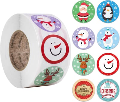Without Lemon - Kerststickers 2023 - 500 stuks - Sticker size: 2.5cm - Kerst - Cadeau - Versiering - Verpakking