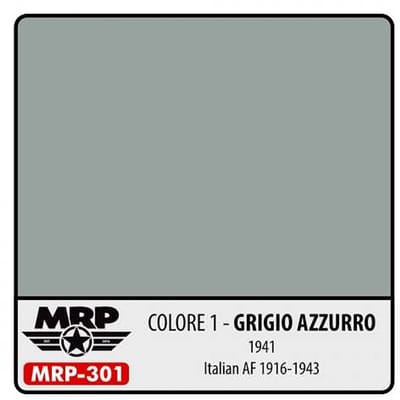 Mr. Paint MRP-301 - Colore 1 – Grigio Azzurro – 1941 (Italian AF 1916-43) – 30 ml verf voor Airbrush & Detailwerk