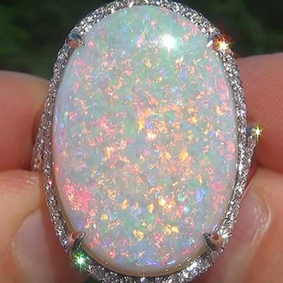 Prachtige ovale vuuropaal damesringen mode sieraden elegante zilveren kleur ingelegde maansteen verlovings trouwringen 10 zilver