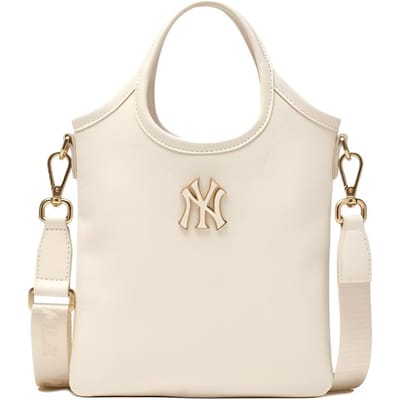 MLB New York Yankees 25FW Merklogo Donkere Print Tote Bag Boodschappentas Dames Tote Bags Beige Zwart Bruin 7ACRMDN5N Ecru,Basic Set (Bag) white