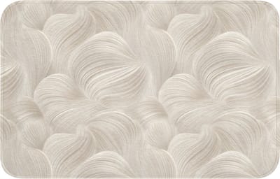 WC mat 80x50 cm - Antislip - Lijnen - Waaier - Beige - Toiletmat - Vloermat - Douchemat - Toilet tapijt - Toiletmatten