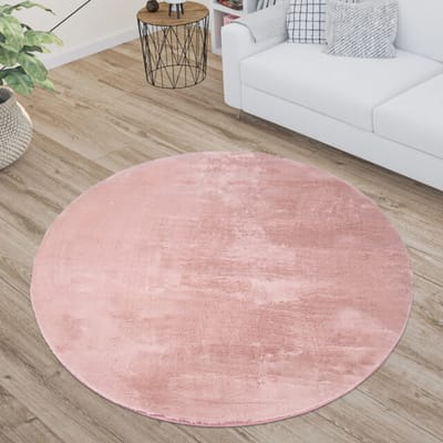 Muratap Paradise fluffy soft vloerkleed hoogpolig effen tapijt - 120 cm rond