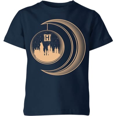 Harry Potter Globe Moon kinder t-shirt - Navy - 98/104 (3-4 jaar)