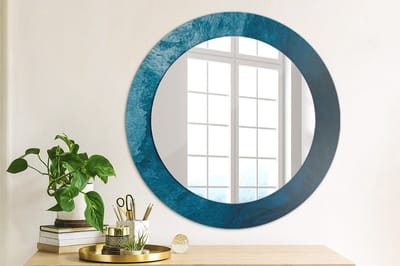 Coloray Bedrukte Spiegel - Abstracte kunst Bedrukte Spiegel - 60 cm - Blauw Bedrukte Spiegel - Bedrukte Spiegel - Spiegel Met Bedrukte Lijst - Spiegel Met Decoratie