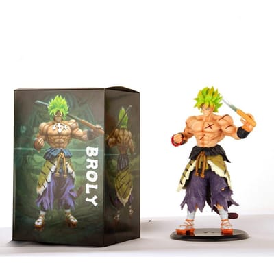 21cm Anime Dragon Ball Z Figuur Samurai Son Goku Broly Super Saiyan Actiefiguren PVC Verzameling Model Poppen Ornamenten Speelgoed Cadeau No Box gray