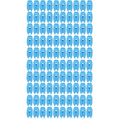 100 STUKS Elektrische Hekisolator Weerbestendig ABS Vierkante Buis Paalisolator voor Staaldraad blauw