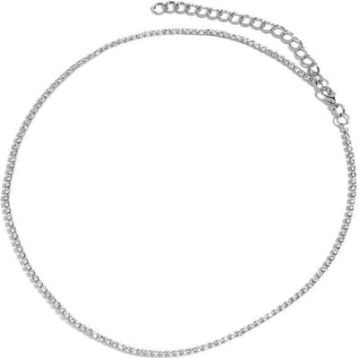 Trendy nieuwe kristallen hanger met 26 letters voor dames, glanzende strass steentjes, tennisarmband, statement sieraad, feestcadeau white