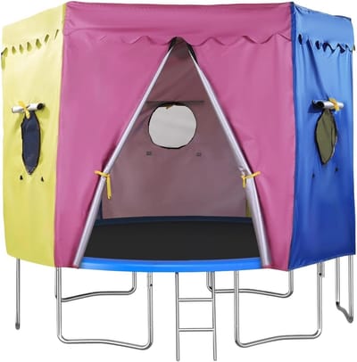 Trampoline Afdekking - Trampoline Tent - Buiten Spelen - Waterdicht en UV-beschermend - 14 voet - Blauw
