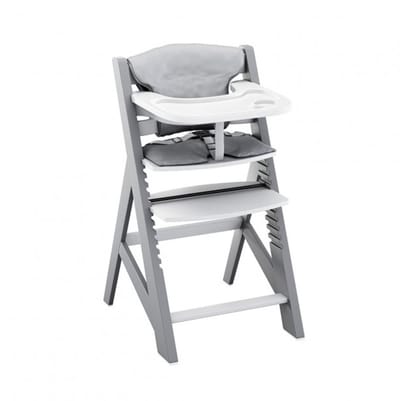 Tulano - Morsel 40 - kinderstoel - meegroeistoel - hout- grijs/wit - 4 in 1