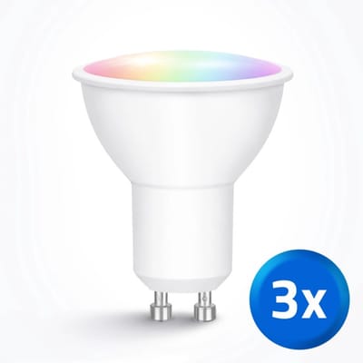 Zigbee GU10 spot RGBWW - 5 watt - Voordeelset van 3 - 400 lumen - Werkt met IKEA Tradfri, Osram Lightify, Tuya Smart Life en vele anderen