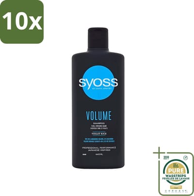 10 x Syoss Volume Shampoo - Shampoo - Volumeverhogend - 440 ml - Grootverpakking - Volume Shampoo - Volumeverhogend Shampoo - Haar Volume - Haar Body - Haar Verzorging