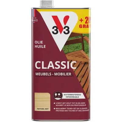V33 Houtolie Tuinmeubilair Classic - Kleurloos - Mat 1,2l