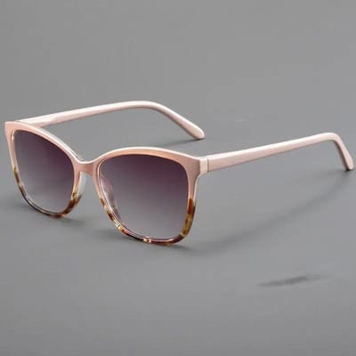 Trendy Grijs Glas Presbyopie Bril Mode Lees Zonnebril Groot Montuur Verziendheid Bril 0 Tot +4.0 voor Mannen Vrouwen 1.0 gray