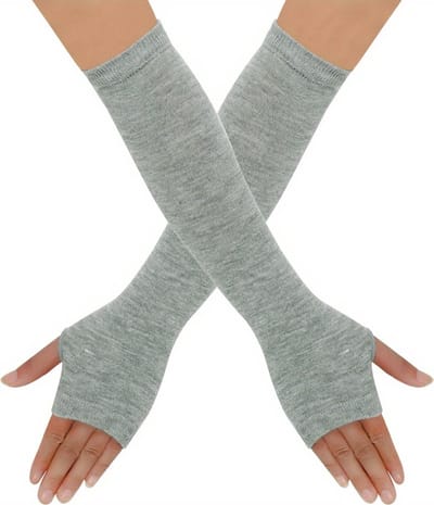 Livano Armstukken - Polswarmers - Armwarmers Dames - Duimopening - Grijs