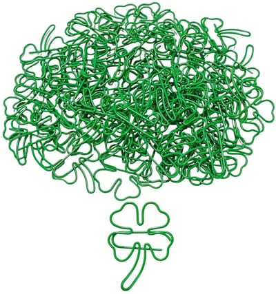 Dailygoods- Paperclips 50 Stuks - Plantvormige Paperclips - Metalen Clips - Decoratie Clips - Duurzaam - Groen - Kantoorclips