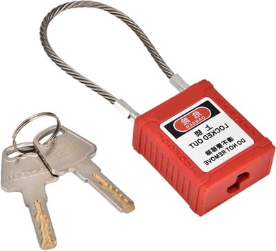 Groot Hangslot Flexibele Kabel Zwart Still Tag Lange Pad Sloten - Buiten Schacht Dunne Weerbestendige Bar .