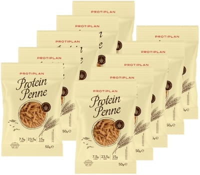Protiplan - Proteine Pasta Penne - Eiwitrijk - Low Carb pasta - 10 Stuks - Maaltijden - Dieet