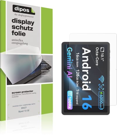 dipos – 2x Matte Beschermfolie geschikt voor BNCF Bpad 10 SE | Krasbestendige & antireflecterende Screenprotector Ultra-Thin