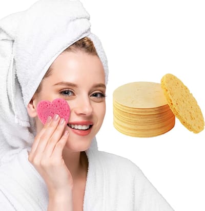 Guardian Beauty Gezichtsreinigingssponsjes – Herbruikbaar – 10 stuks – Natuurlijke Cellulose