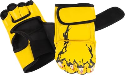 Professionele Bokshandschoenen - Kickboxing Handschoenen - Training Sparren - Verstelbare Draagbare Pasvorm - 22 x 11 x 3.5cm - Geel