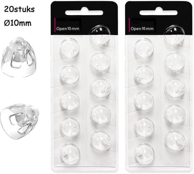 20 stuks - gehoorapparaat dopjes - geschikt voor Minifit - Open ventilatie 10 mm - Siliconen - Vervangende oordopjes - Accessoires voor gehooraparaten