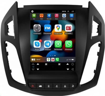 CarPlay autoradio geschikt voor Ford Tourneo Connect | 2013 t/m 2018 | Android 13 | Tesla Style scherm | Draadloos Apple CarPlay & Android Auto | 2GB + 32GB | 8-Core processor | Davilon | 2025 model | Bluetooth & Wifi