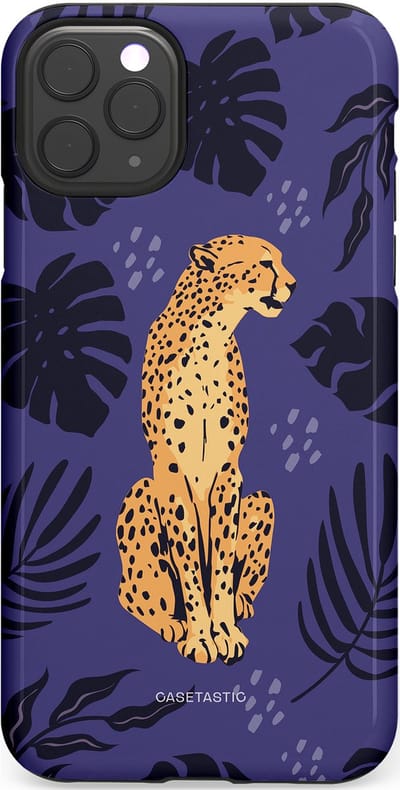 Casetastic Hoesje Geschikt voor Apple iPhone 11 Pro Max - Stijlvolle Beschermende Duo-layer Case - Cheetah elegantie